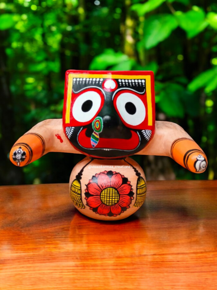 Temple Style - Laxmi Rupam Patitapabana Murti | Handcrafted - Neem Wood - Image 2