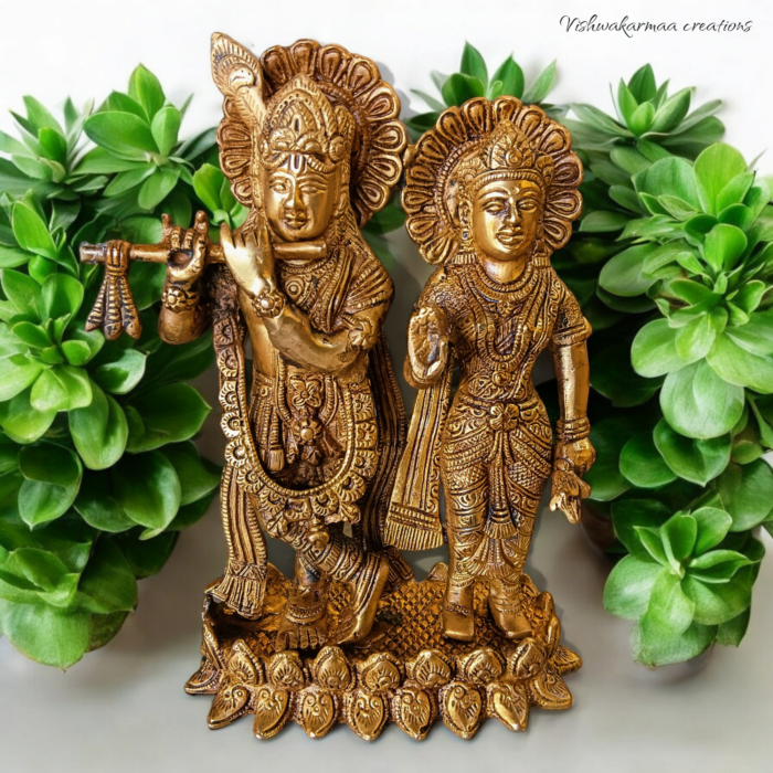 radha krishna bronze murti