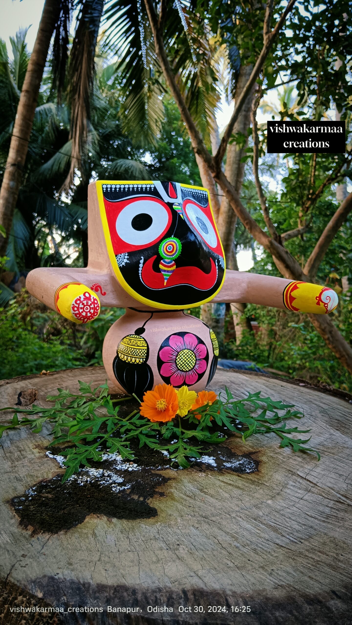 Jagannath Murti – Pure Neem Wood Handcrafted in Puri - Image 3