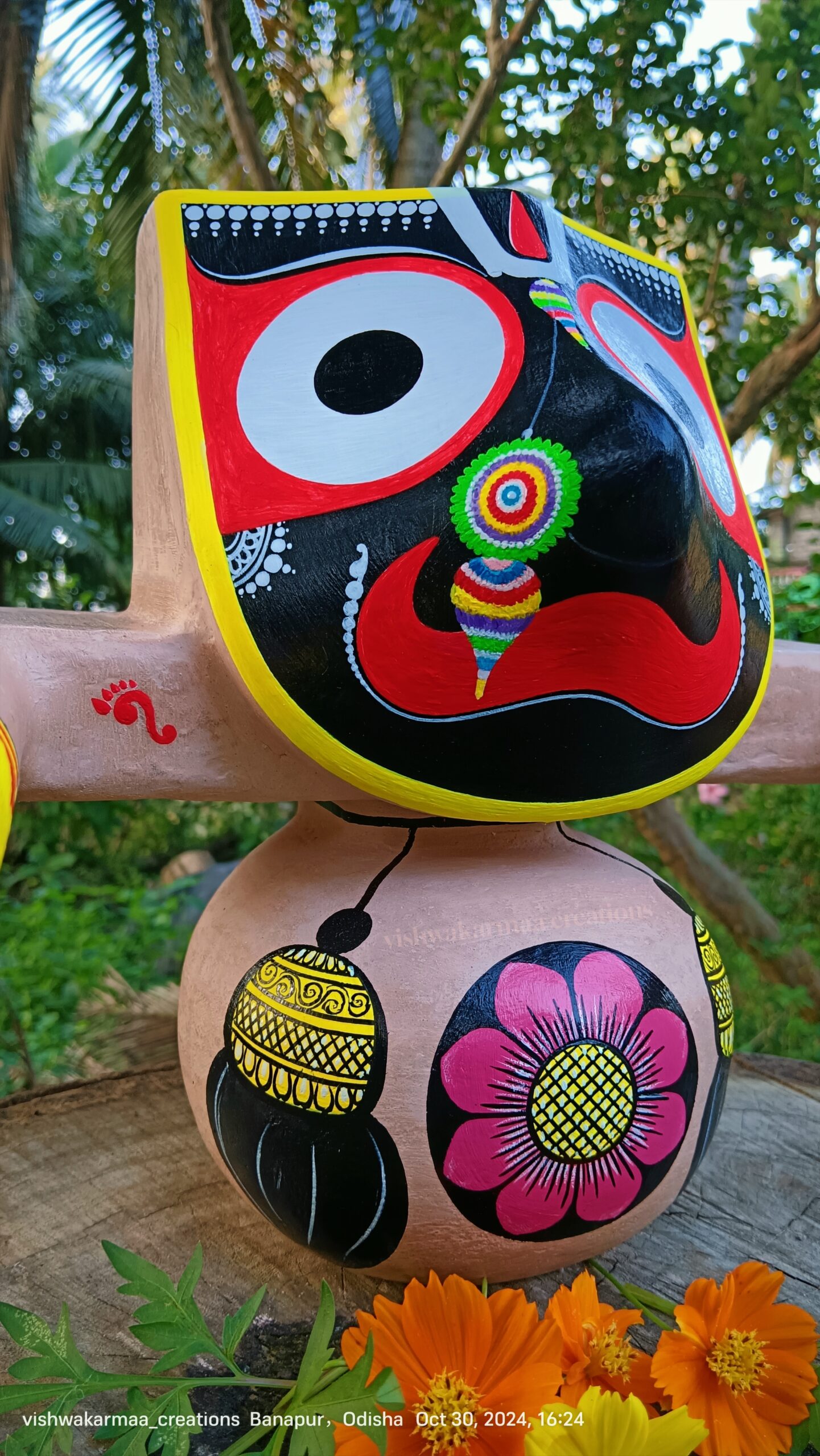 Jagannath Murti – Pure Neem Wood Handcrafted in Puri - Image 8