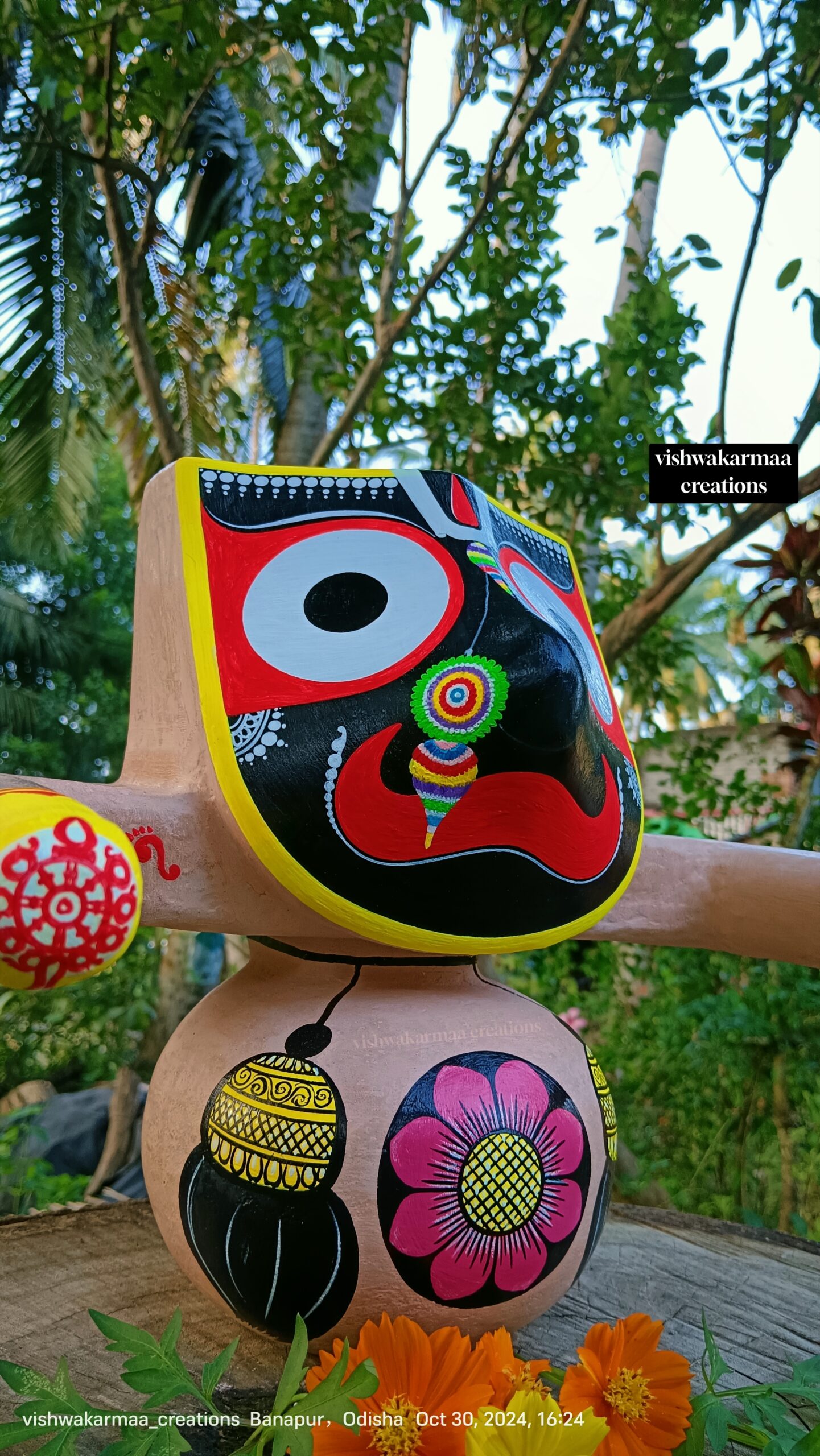 Jagannath Murti – Pure Neem Wood Handcrafted in Puri - Image 5
