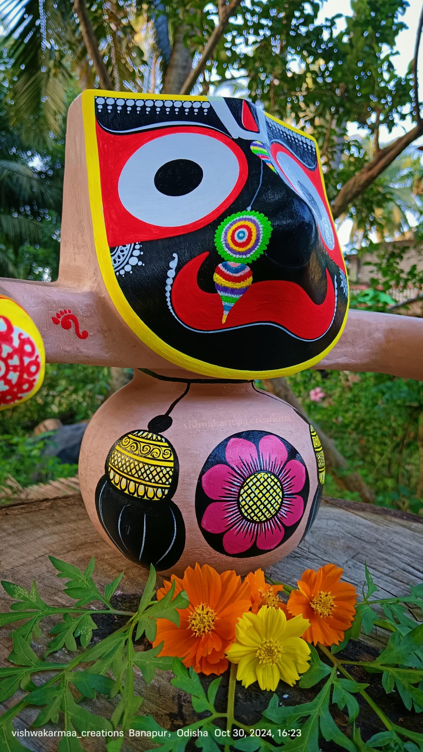 Jagannath Murti – Pure Neem Wood Handcrafted in Puri - Image 6