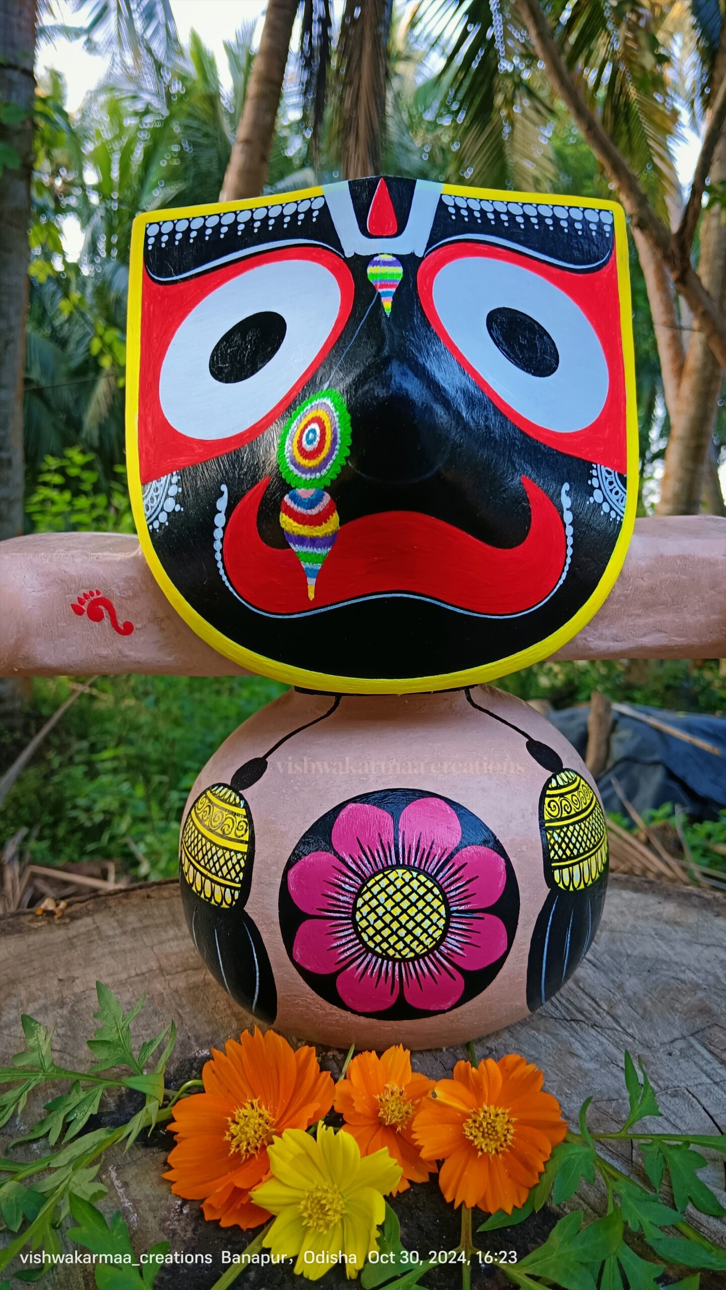 Jagannath Murti – Pure Neem Wood Handcrafted in Puri - Image 9