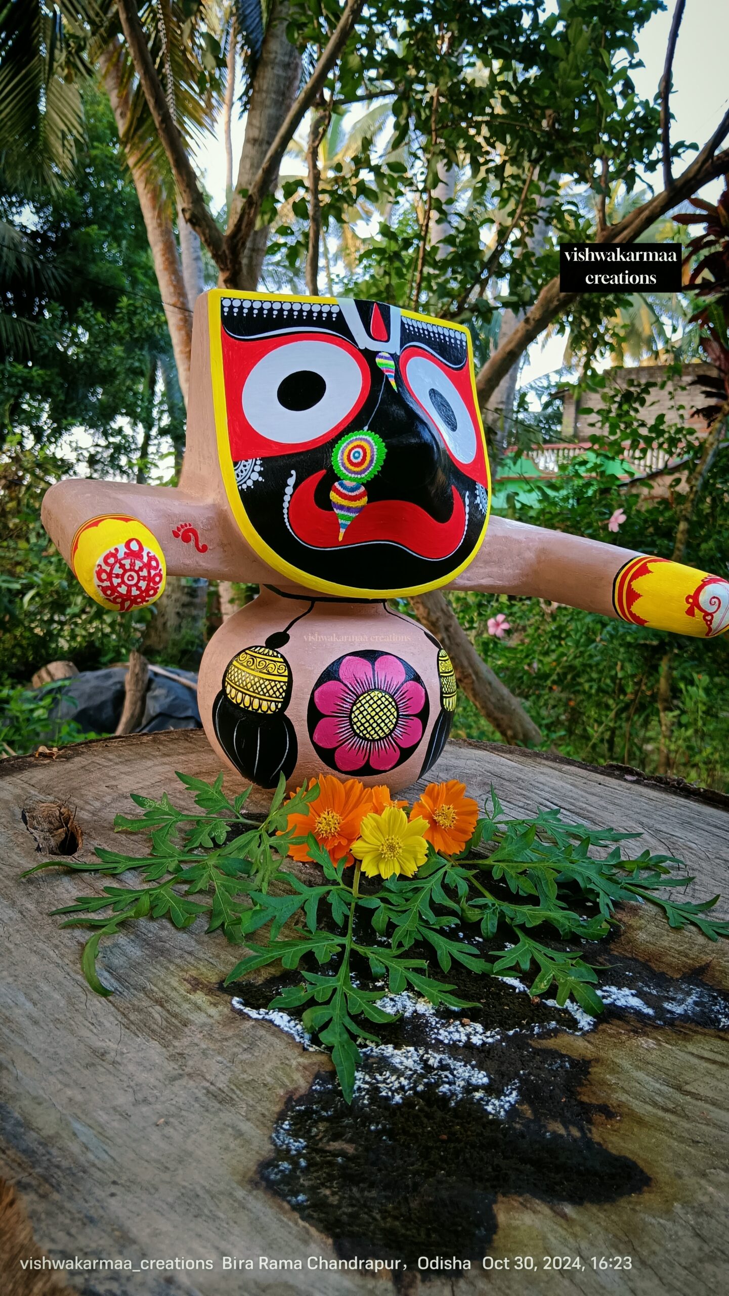 Jagannath Murti – Pure Neem Wood Handcrafted in Puri - Image 7