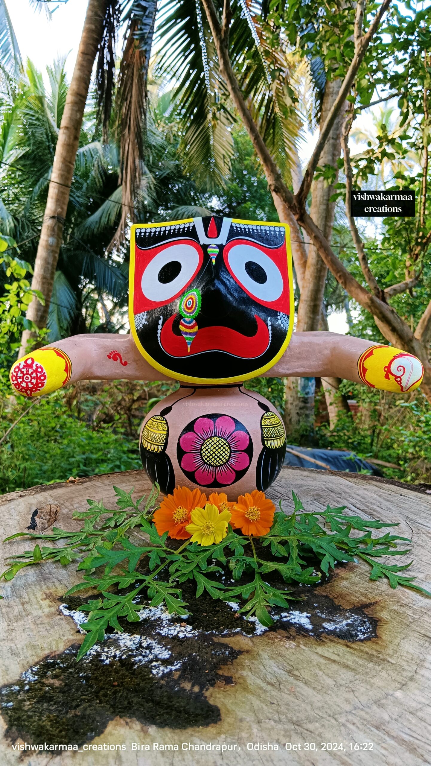 Jagannath Murti – Pure Neem Wood Handcrafted in Puri - Image 2