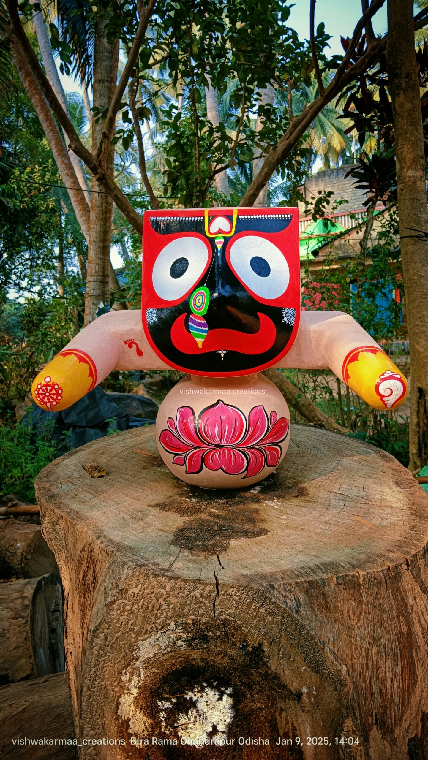 Jagannath Murti – Pure Neem Wood Handcrafted in Puri - Image 4