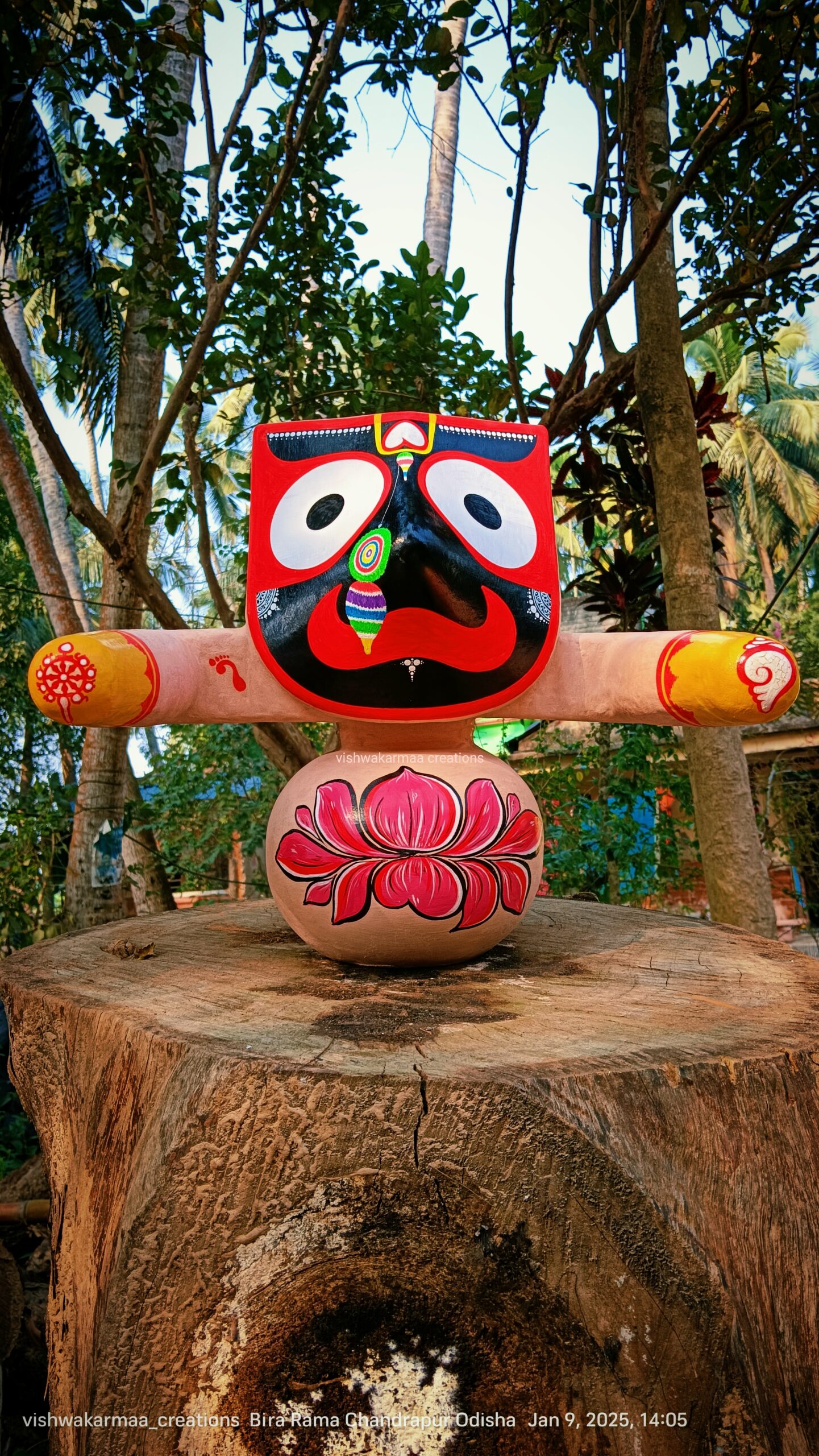 Jagannath Murti – Pure Neem Wood Handcrafted in Puri - Image 5