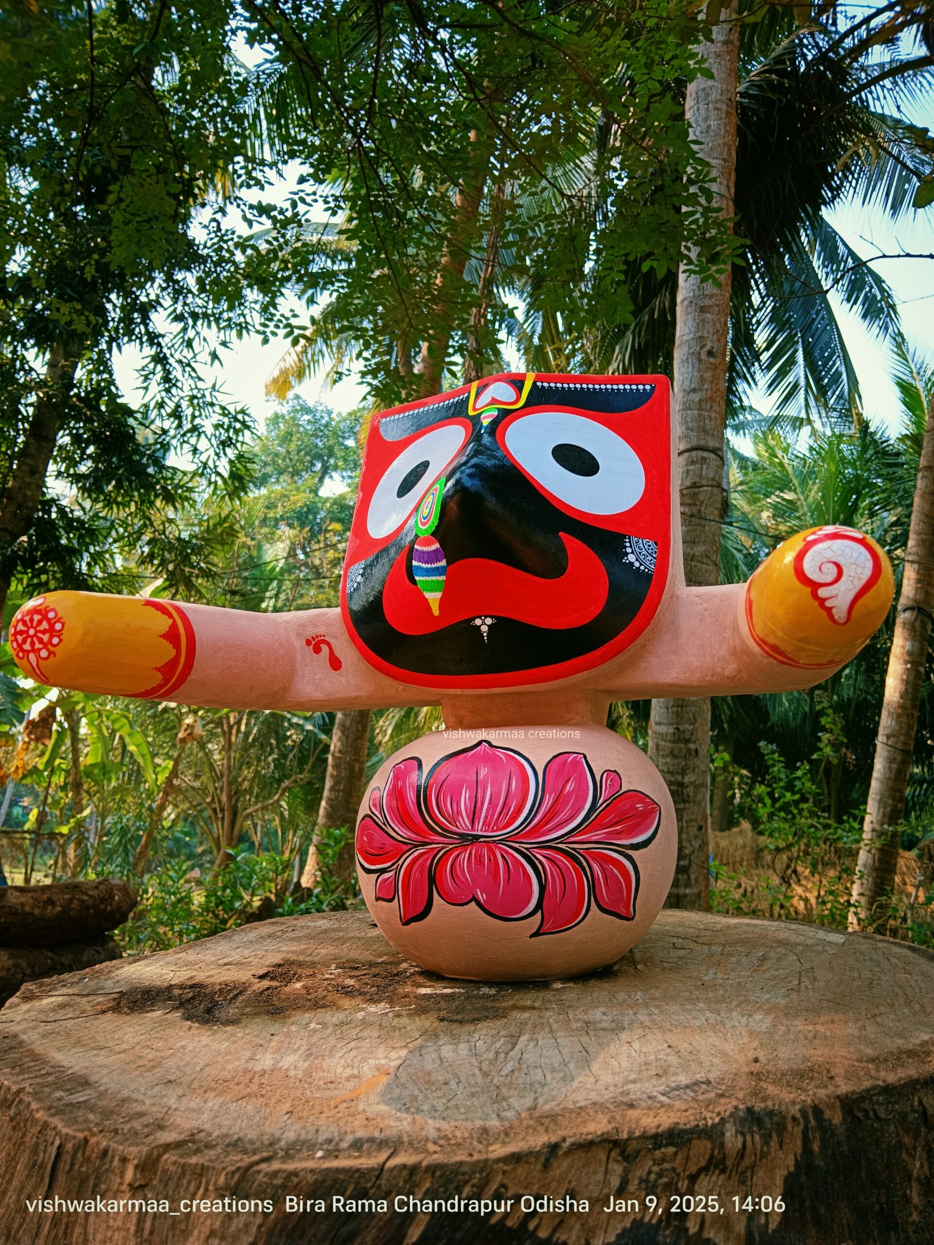 Jagannath Murti – Pure Neem Wood Handcrafted in Puri - Image 6