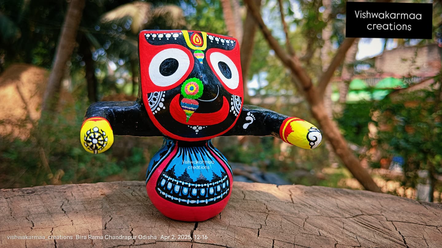 Jagannath Murti in Pure Neem Wood – Authentic Temple-Style Handcrafted Murti from Puri - Image 3