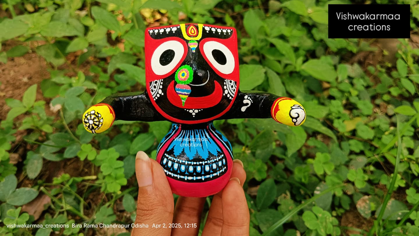 Jagannath Murti in Pure Neem Wood – Authentic Temple-Style Handcrafted Murti from Puri
