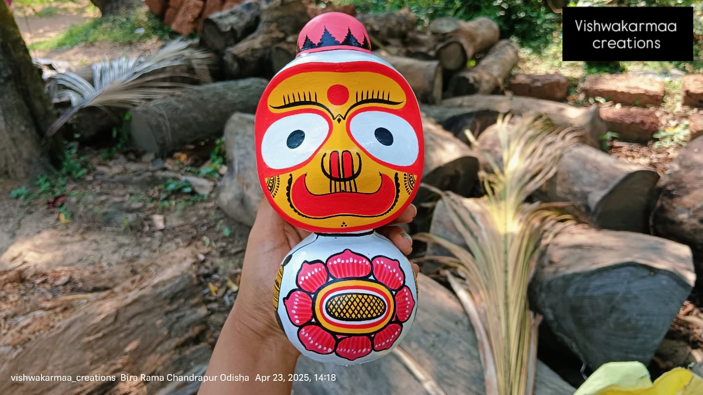 Jagannath Balabhadra Sudarshan Murti Set – Pure Neem Wood Handcrafted in Puri - Image 3