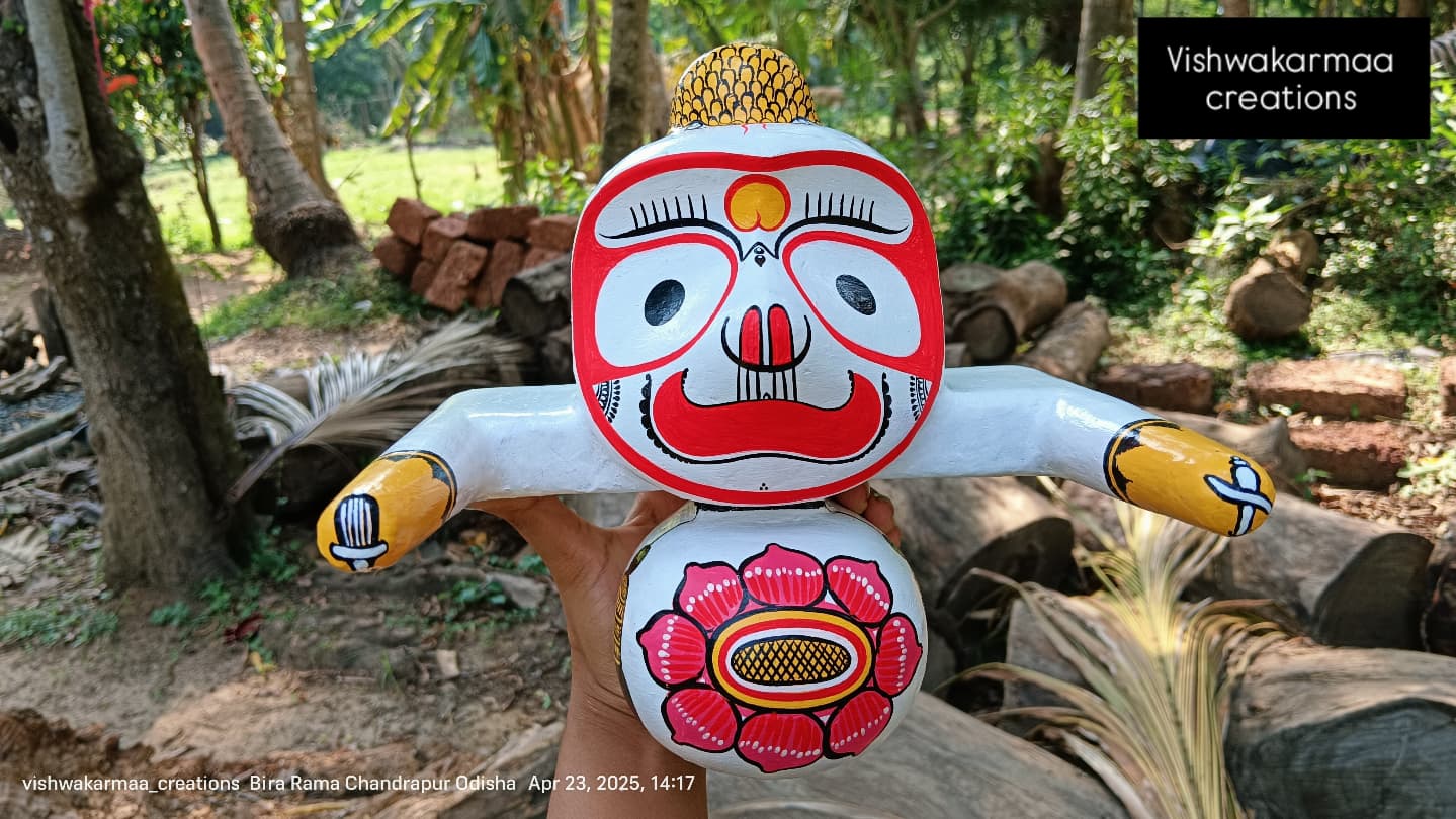 Jagannath Balabhadra Sudarshan Murti Set – Pure Neem Wood Handcrafted in Puri - Image 4