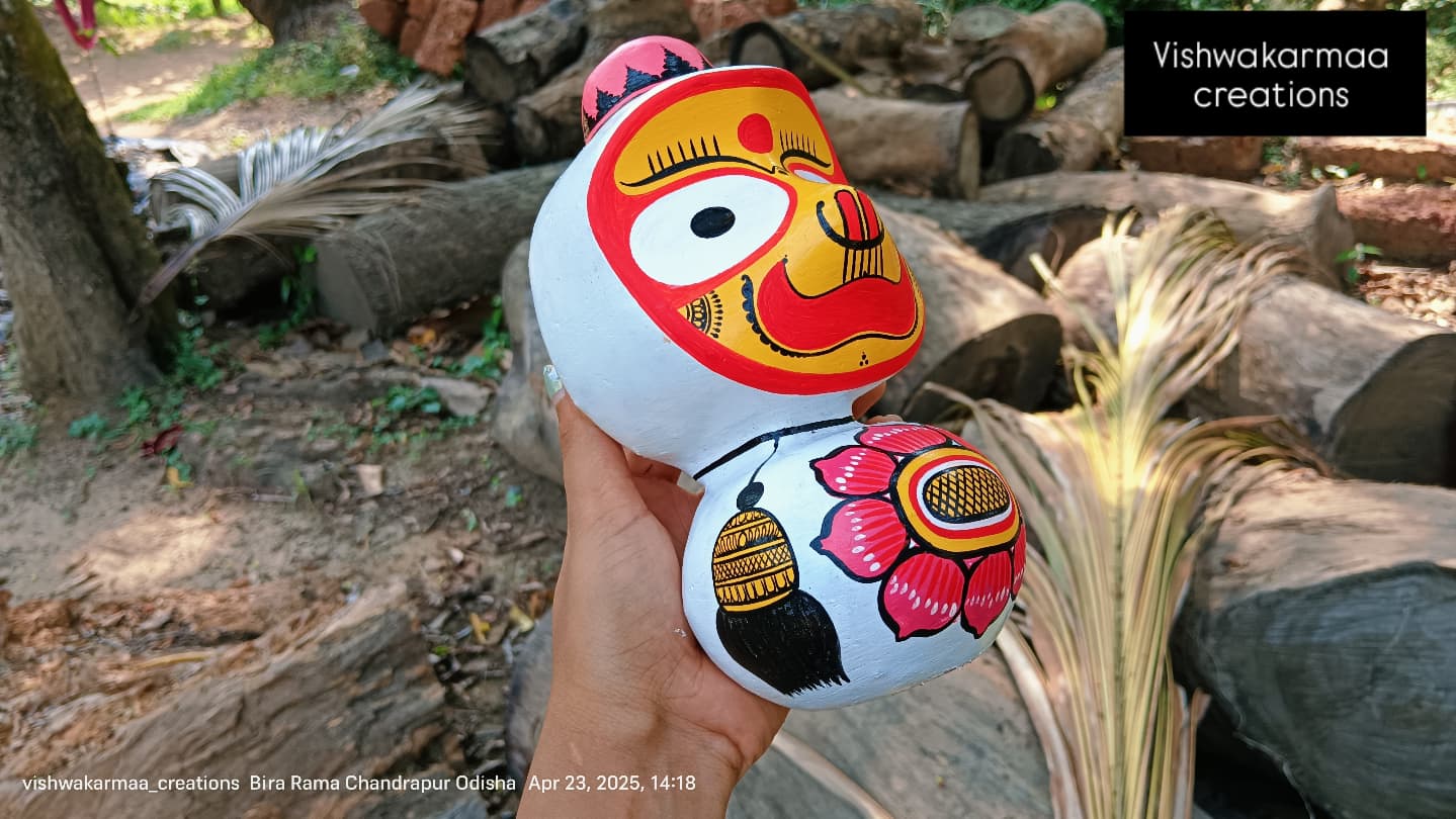 Jagannath Balabhadra Sudarshan Murti Set – Pure Neem Wood Handcrafted in Puri - Image 7