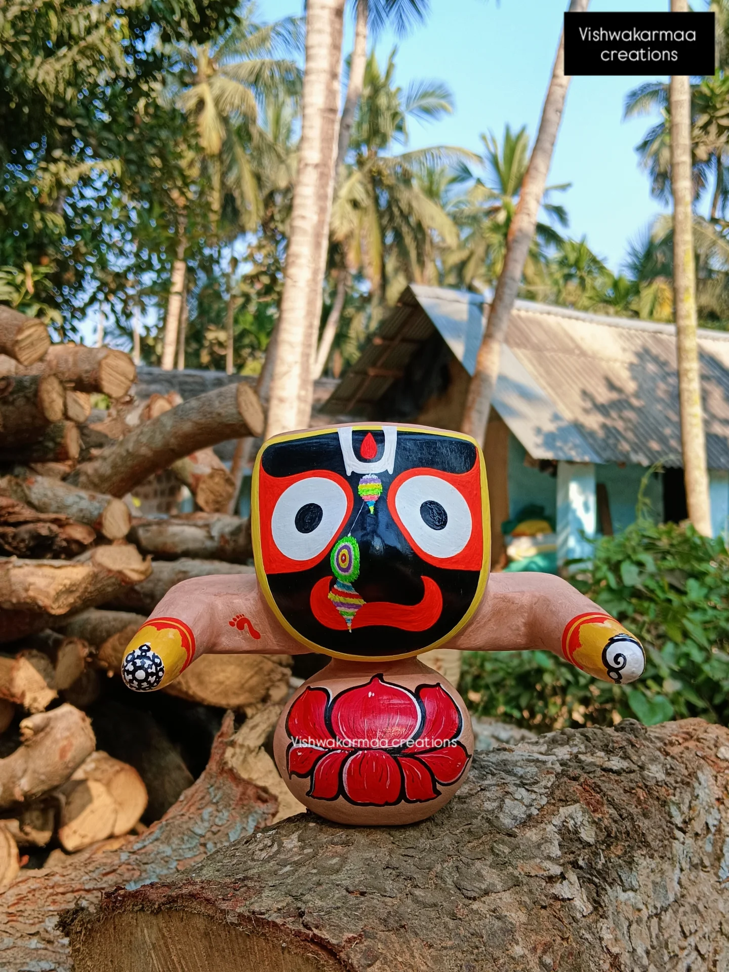Jagannath Murti – Pure Neem Wood Handcrafted in Puri - Image 2
