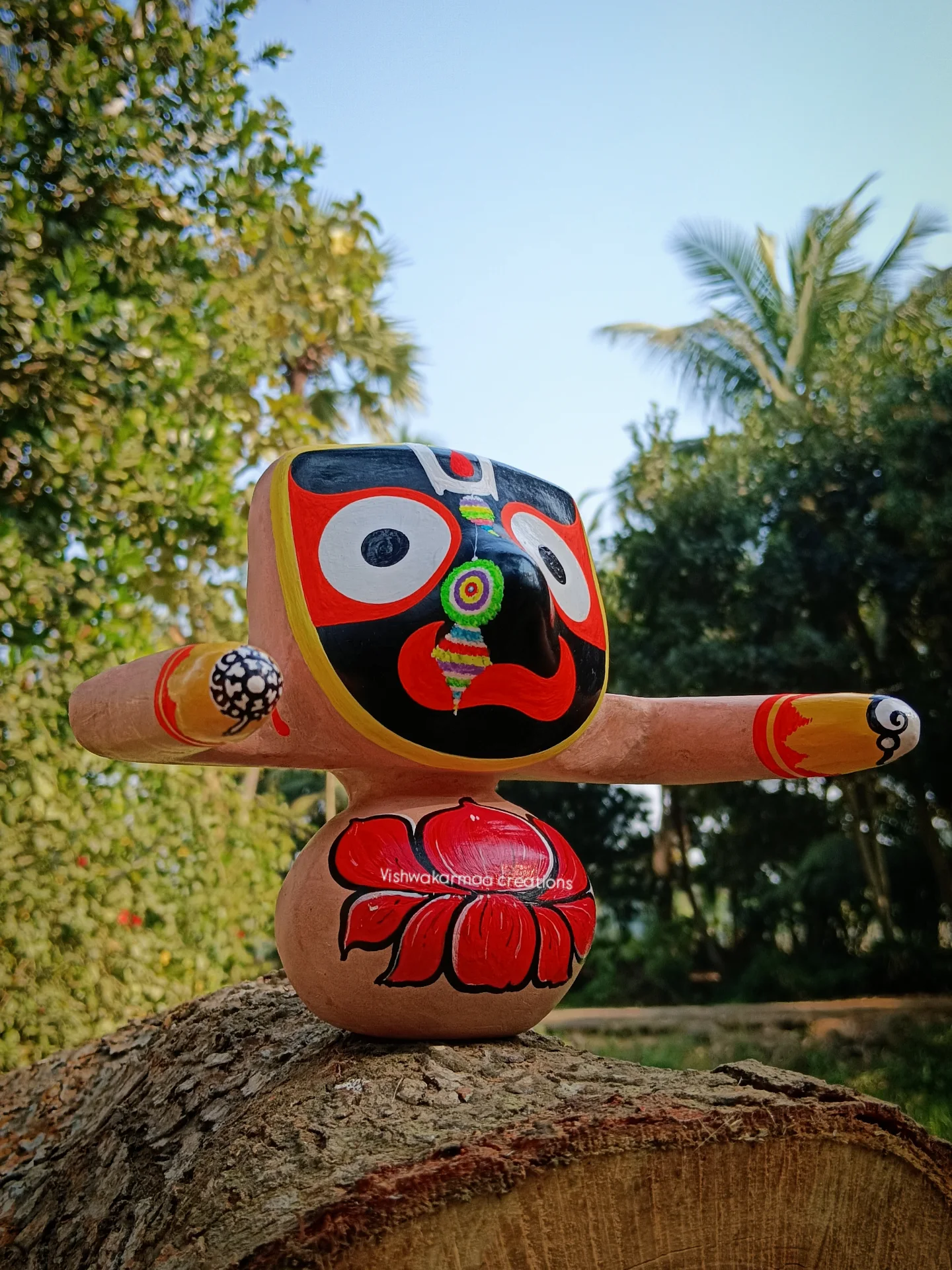 Jagannath Murti – Pure Neem Wood Handcrafted in Puri - Image 3