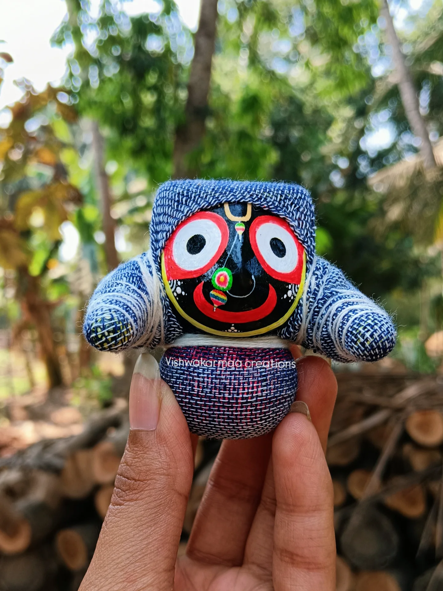 Jagannath Murti in Boirani Besha – Pure Neem Wood Handcrafted in Puri