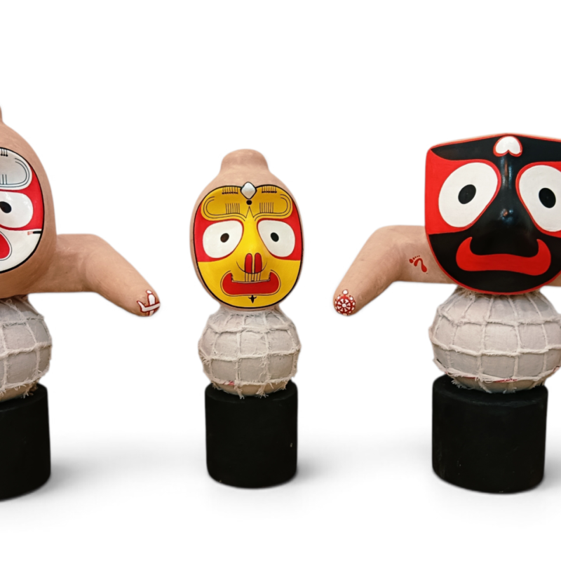 Puri Jagannath Temple Style - Saptabarana Chaturdha Murti | Handcrafted - Neem Wood