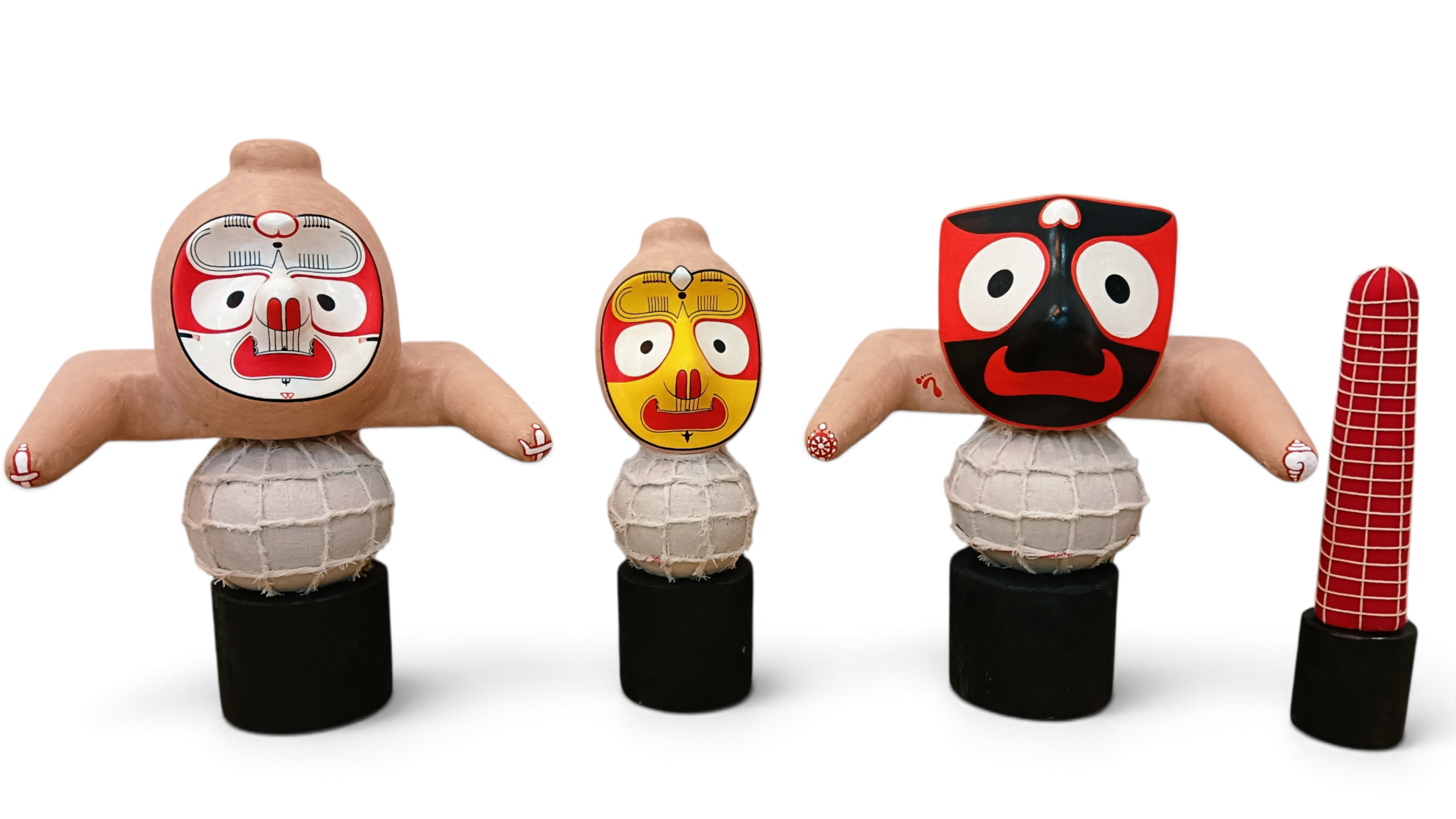 Puri Jagannath Temple Style - Saptabarana Chaturdha Murti | Handcrafted - Neem Wood