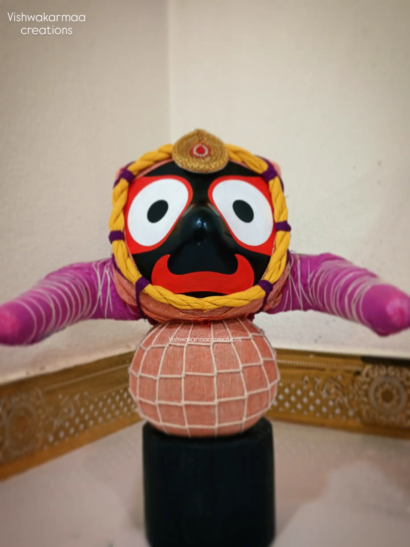 Jagannath Murti Senapata Lagi with Boirani Vastra – Pure Neem Wood Handcrafted in Puri - Image 3