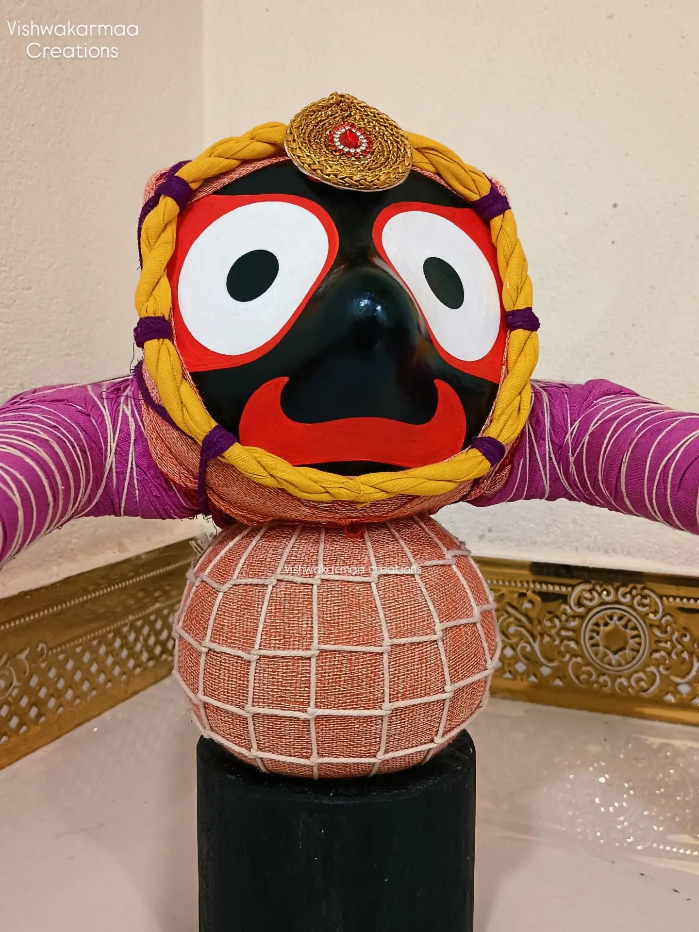 Jagannath Murti Senapata Lagi with Boirani Vastra – Pure Neem Wood Handcrafted in Puri - Image 4