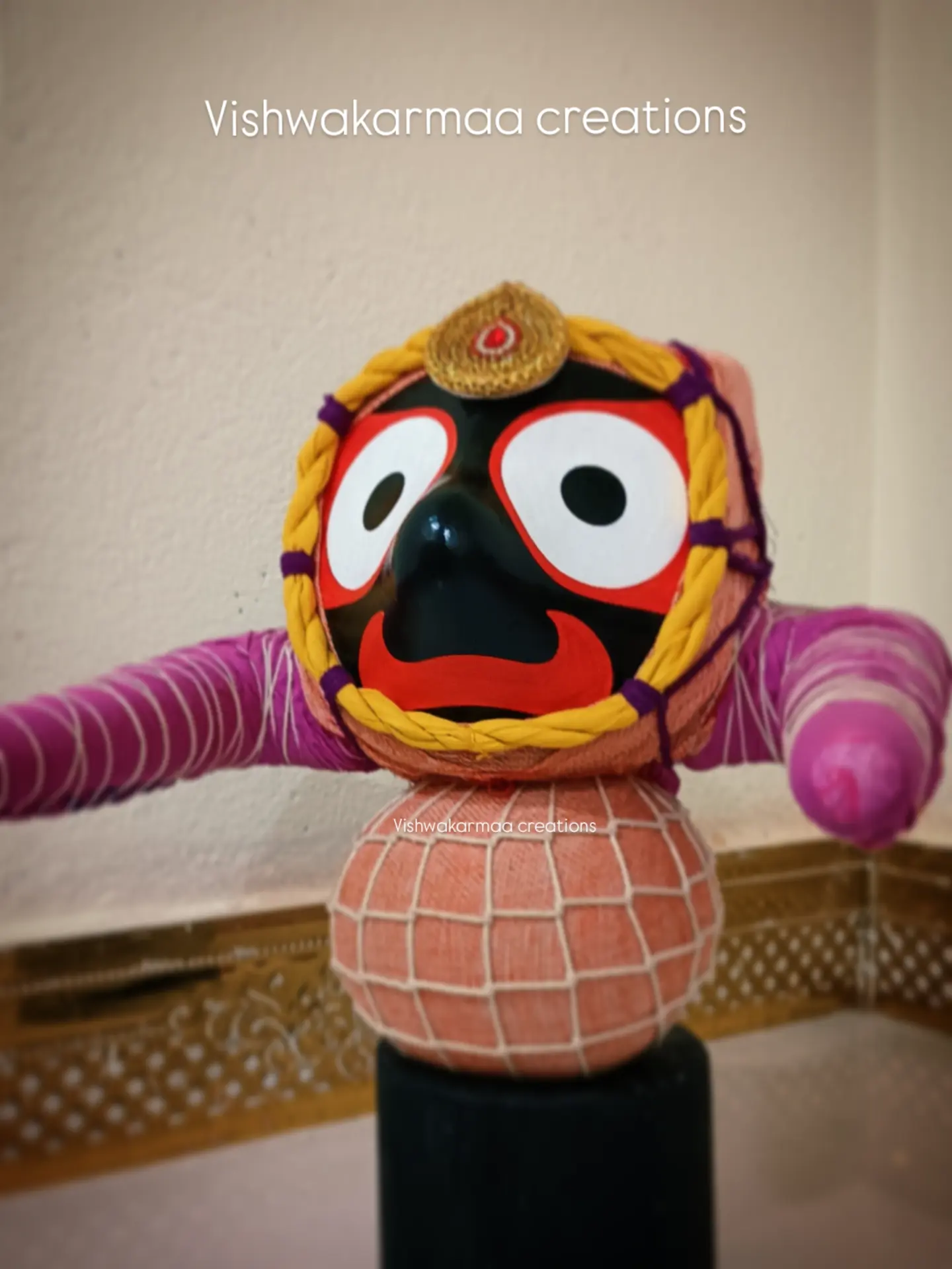 Jagannath Murti Senapata Lagi with Boirani Vastra – Pure Neem Wood Handcrafted in Puri - Image 5