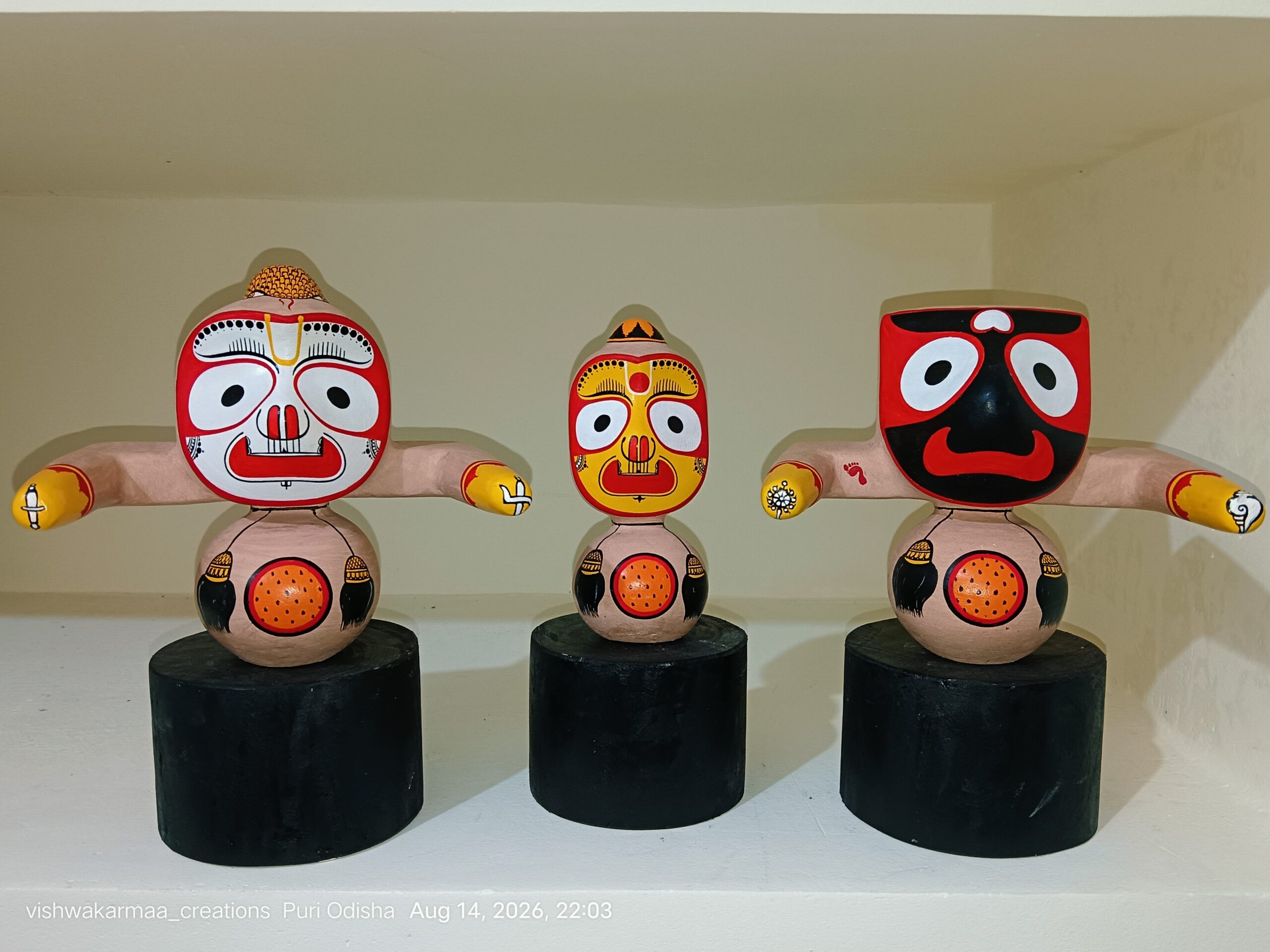 Jagannath Balabhadra Sudarshan Murti Set – Pure Neem Wood Handcrafted in Puri - Image 2